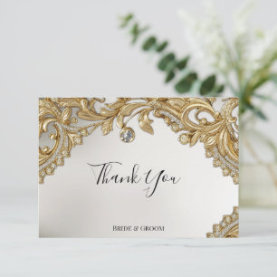 Decorative Gold Dankeschön Card Dankeskarte