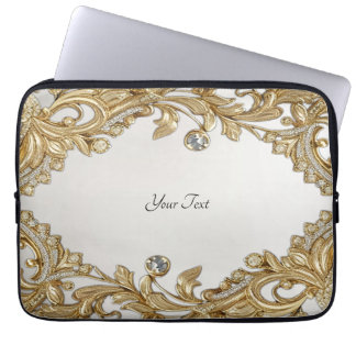 Decorative Gold Laptop Sleeve