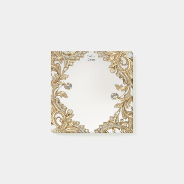 Decorative Gold Post it Notes Post-it Klebezettel (Vorderseite)