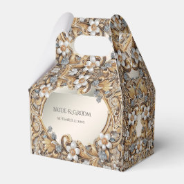 Decorative Gold White Floral Gevor Box Geschenkschachtel