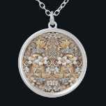 Decorative goldene, weiße, florale Kette Versilberte Kette<br><div class="desc">Schöne Decorations-Gold Weiße Flora-Kette</div>