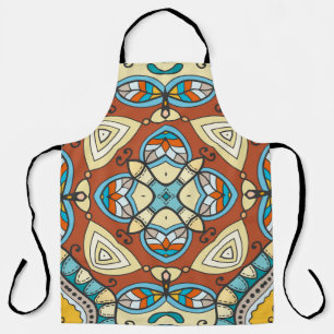 Decorative hand drawn seamless pattern. Colorful a Schürze