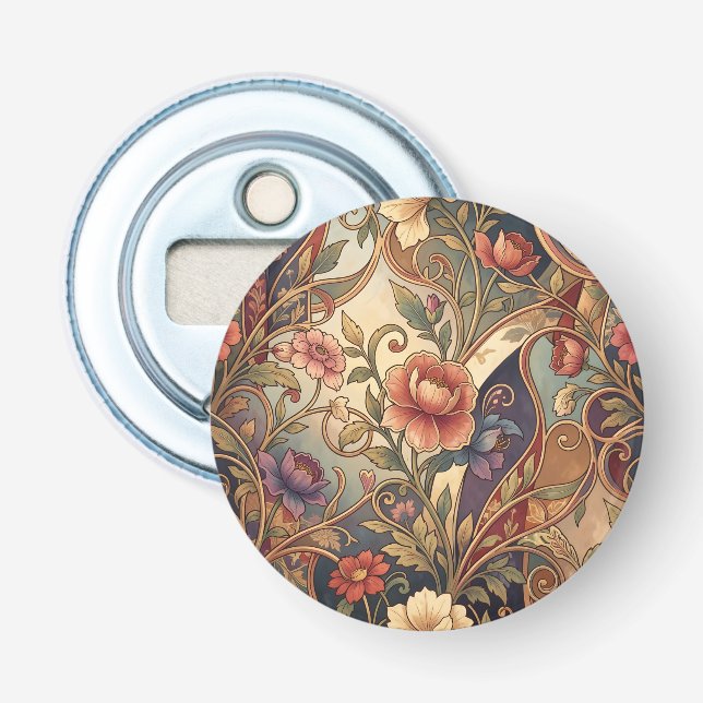 Decorative kimono floral pattern flaschenöffner (Vorderseite)