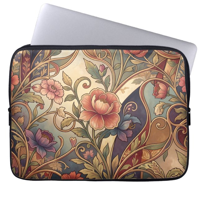Decorative kimono floral pattern laptopschutzhülle (Vorderseite)