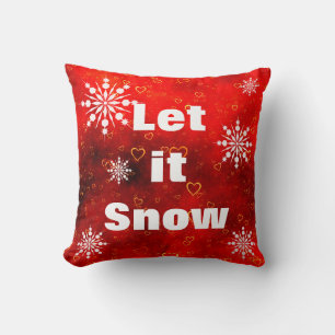 Decorative Let it Snow Crystal Snowflake Weihnacht Kissen