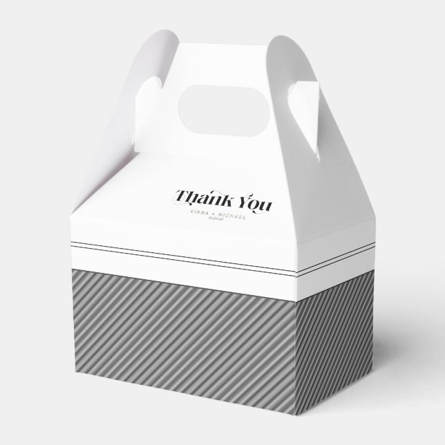 Decorative Moderne Hochzeit Danke ID887 Geschenkschachtel (Vorderseite)