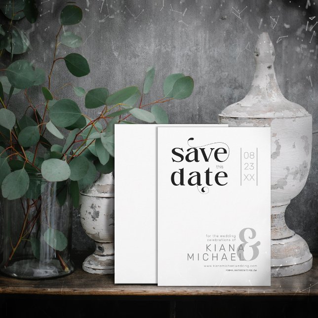 Decorative Moderne Wedding ID887 Save The Date (Von Creator hochgeladen)