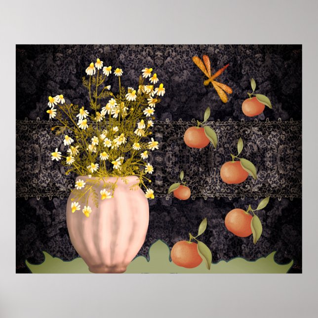 Decorative Moody Floral Poster (Vorne)