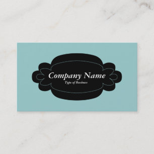 Decorative Panel 01 - Schwarz - Blau Grün Visitenkarte