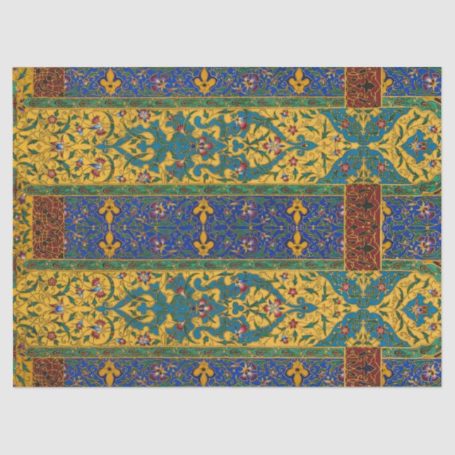Decorative Persian Intricate Floral Pattern Seidenpapier (Vorderseite)