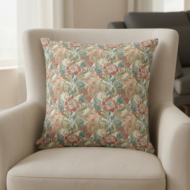 Decorative Pillow - Ornate Floral & Paisley Kissen (Decorative Pillow - Ornate Floral & Paisley)