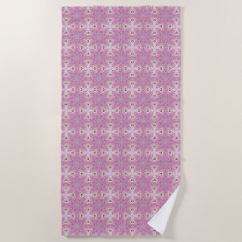 Decorative purple patterned  strandtuch