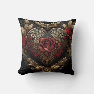 Decorative red Hearts Design Kissen