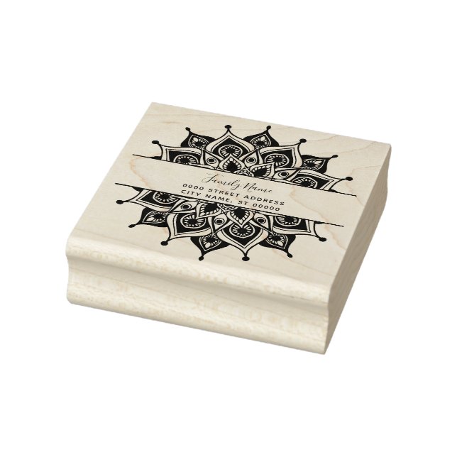 Decorative Rücksendeadresse Gummi Briefmarke Gummistempel (Stempel)