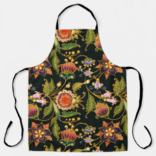 decorative seamless pattern. Flowers leaves curls Schürze