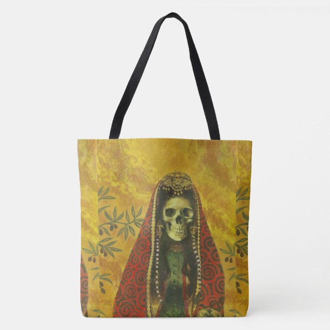 Decorative Skeleton Halloween Tote Bag Tasche (Vorderseite)