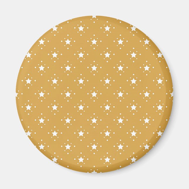 Decorative Stars on Gold Background Magnet (Vorne)