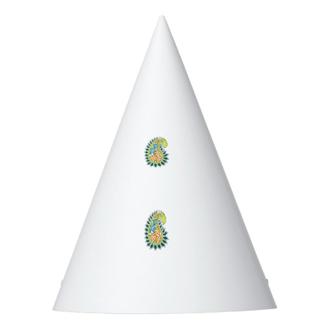 Decorative Style, Dark Blue Green, Wattle Partyhütchen (Vorderseite)