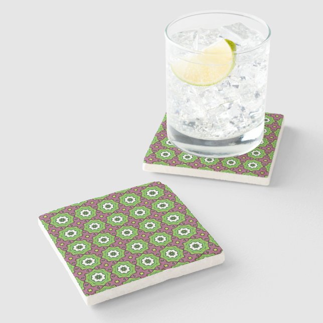 decorative symmetrical geometric pattern coaster  steinuntersetzer (Von Creator hochgeladen)