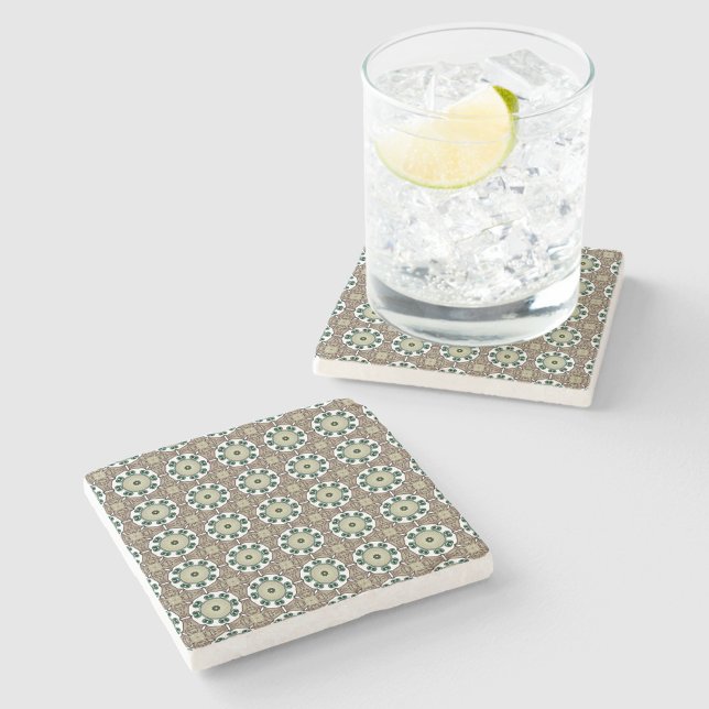 decorative symmetrical geometric pattern coaster  steinuntersetzer (Von Creator hochgeladen)