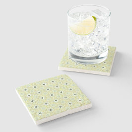 decorative symmetrical geometric pattern coaster  steinuntersetzer