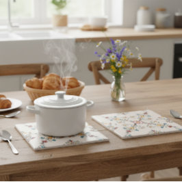 Decorative Tile with Colorful Baroque Floral  Fliese