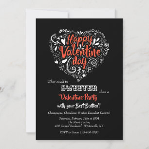Decorative Valentineinladung Einladung