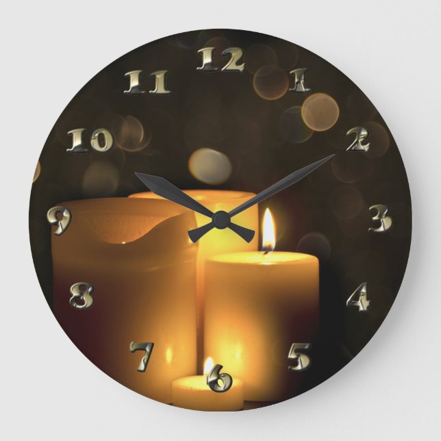 Decorative Votivkerzen Große Wanduhr (Vorderseite)