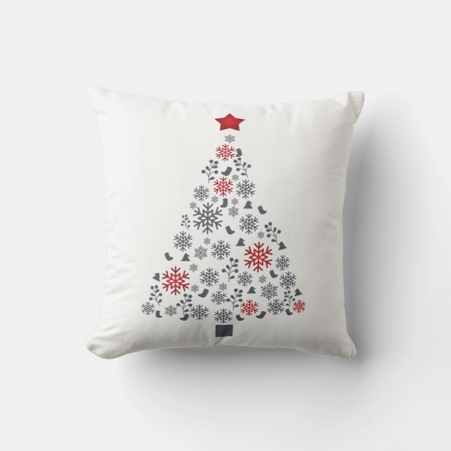 Decorative Weihnachts Gold Glitzer Tree Black Thro Kissen (Vorderseite)