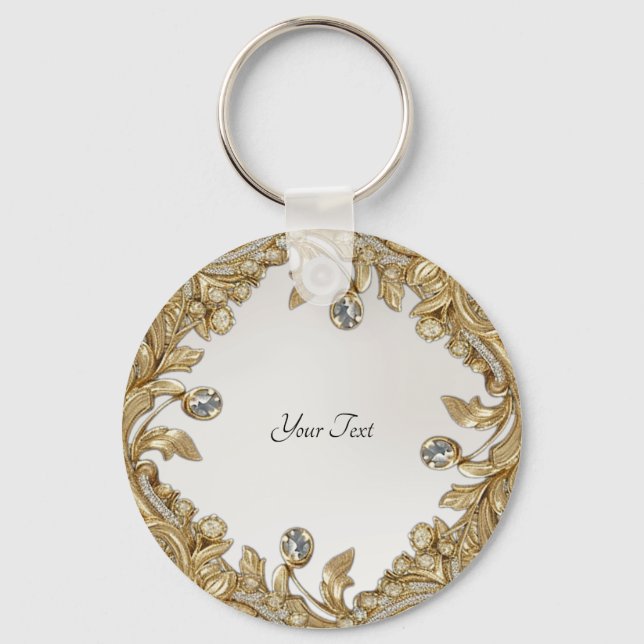 Decorativer Gold-Schlüsselanhänger Schlüsselanhänger (Vorderseite)