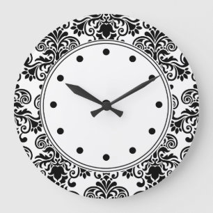Decorator Damask Wall Decor Clocks Große Wanduhr