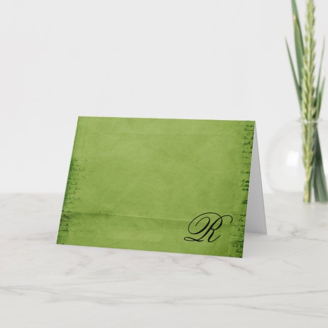 Décoré d'un monogramme-vert (Devant)
