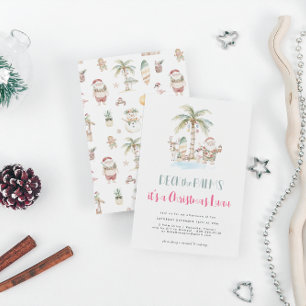 Décorez les Palmiers Invitation de Noël Fun Trop