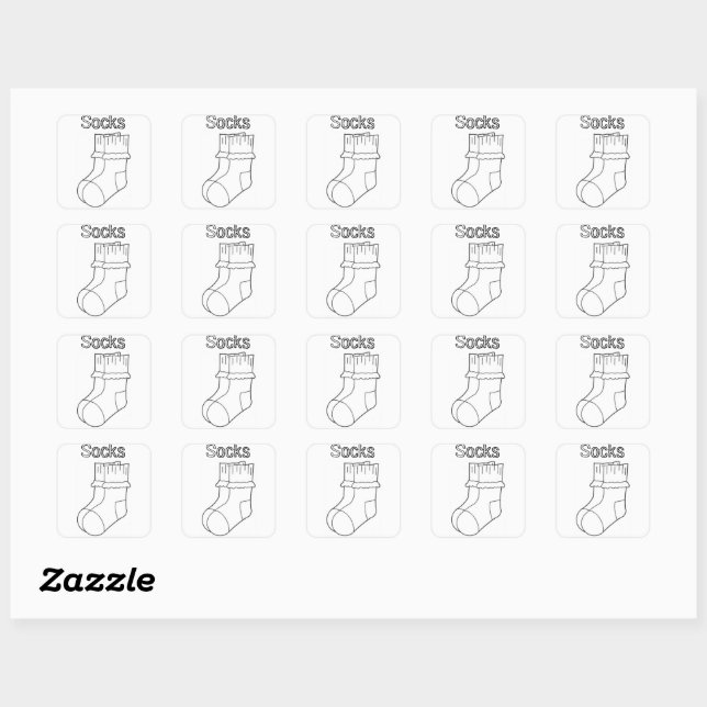 Décorez-vous Chaussettes Stickers (Feuille)