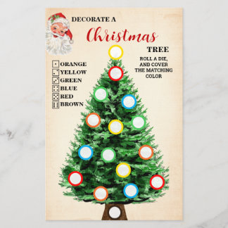 Decorieren Sie eine Weihnachtsbaum-Santa-Game-Kart Flyer