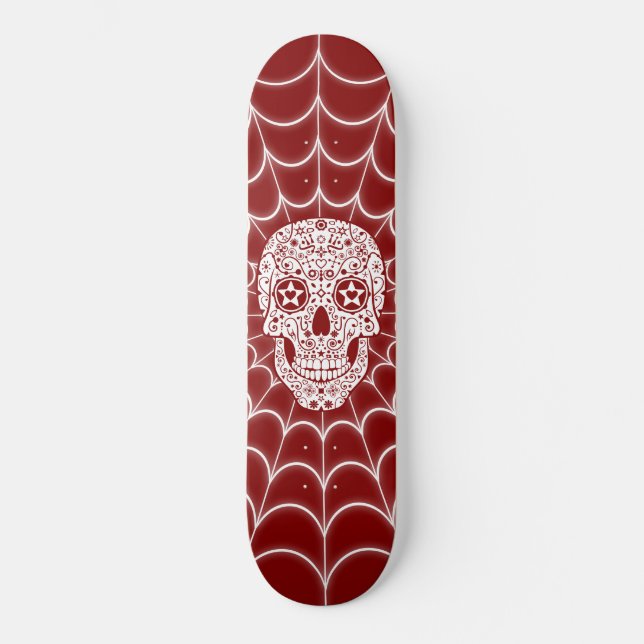 Decorierter Schädel Skateboard (Vorderseite)