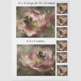 Découpage 11x14 Design für Leinwand Hummel Seidenpapier