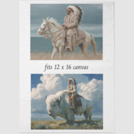 Decoupage 12x16 Native American Indian Designs Seidenpapier