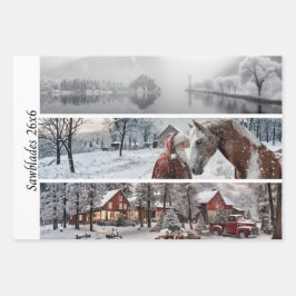 Decoupage 26x6" Winter Collection Handsaw Designs Geschenkpapier Set