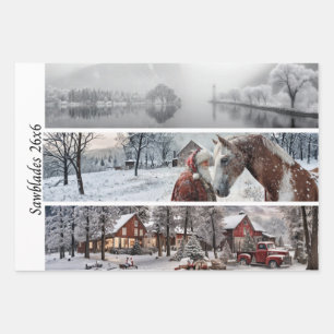 Decoupage 26x6" Winterkollektion Handsäge Designs Geschenkpapier Set
