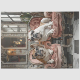 Decoupage 2 Cool English Bulldogs Sonnenbrille Seidenpapier