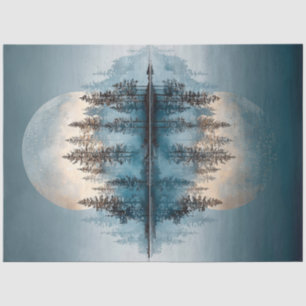 Decoupage 2 Moons Reflektion ruhige Atmosphäre Seidenpapier