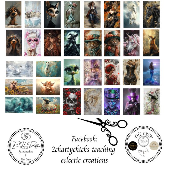 Decoupage 32 Designs 3x5 Inches Collage Scrapbook Seidenpapier (Von Creator hochgeladen)