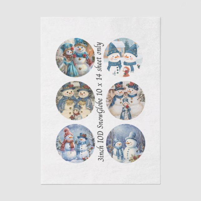 Decoupage 3" Snow Globe Mould Christmas  Seidenpapier (Vorderseite)