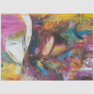 Decoupage Abstrakt Cowgirl kühne Farben Seidenpapier