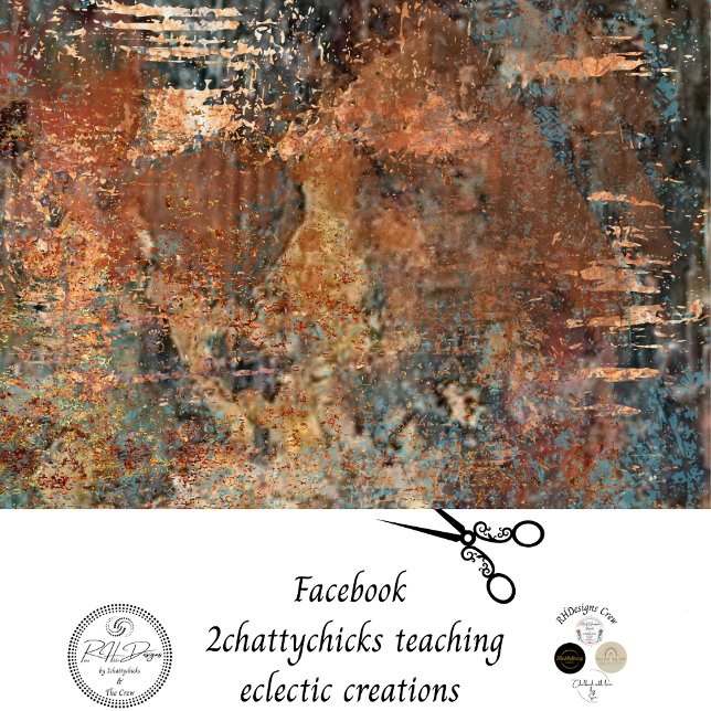 Decoupage Abstrakt Rust Orange Brown Bronze Seidenpapier (Von Creator hochgeladen)