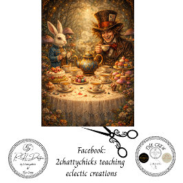 Decoupage Adventurous Enchanted Forest Tea Party Seidenpapier
