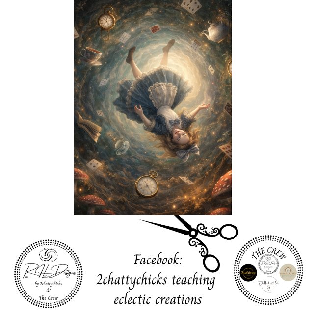 Decoupage Adventurous Fall Into Rabbit Hole Seidenpapier (Von Creator hochgeladen)