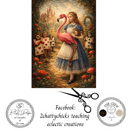 Decoupage Alice Croquet Garden Adventure Seidenpapier