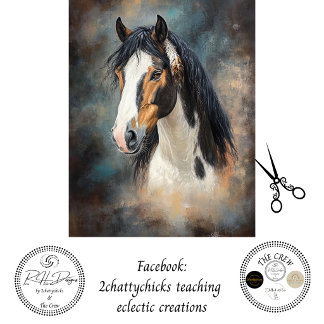 Decoupage American Indian Horse Painting Seidenpapier